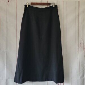 100% WOOL Vintage JH Collectibles Maxi Skirt, Women’s Sz 12, Black, Lined